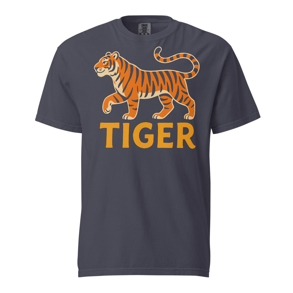Clearly Labeled Tiger Tee on Navy