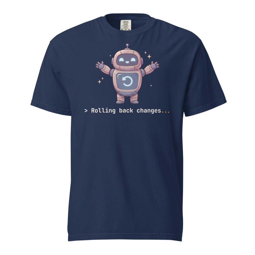 Rolling Back Changes Tee in True Navy
